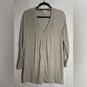 Banana Republic Taupe Button-Down Shirt